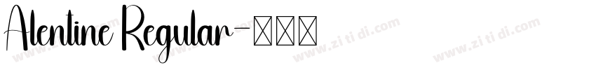 Alentine Regular字体转换